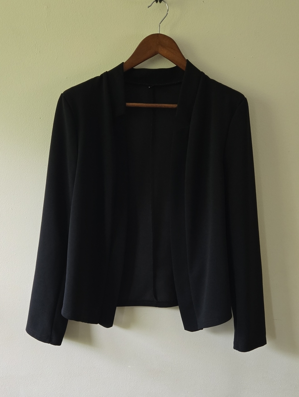 Black Open Front Blazer Size Like New